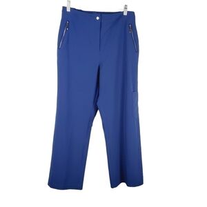Zenergy By Chico's Outdoor Travel Zip Pockets Blue Pants
